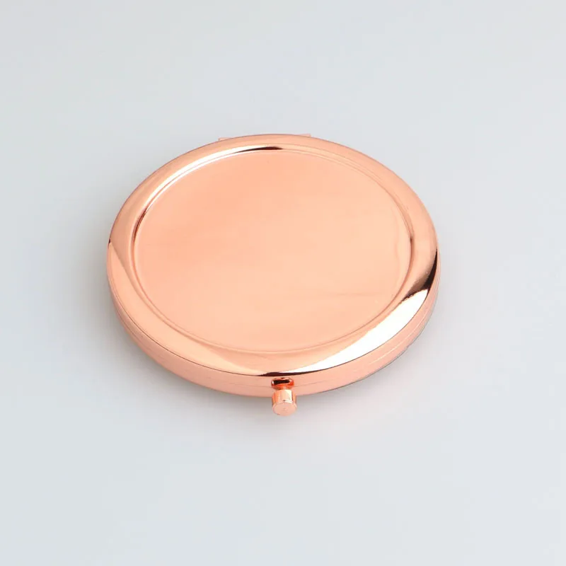 1pc Double-Sided Small Mirror Portable Doublesided Metal Makeup Mirror Foldable Magnifying Cosmetic Pocket Mirrors