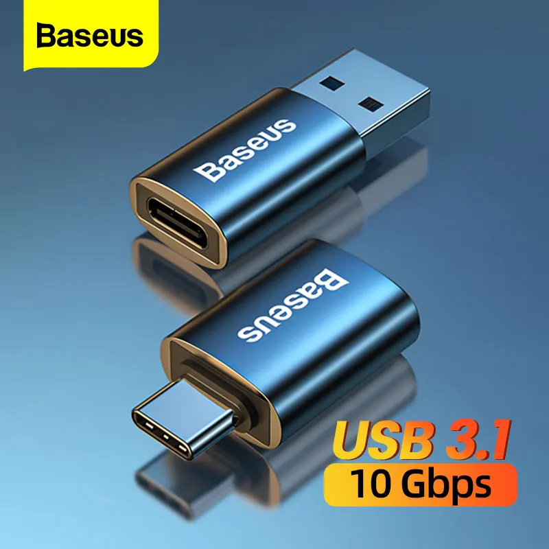 Baseus USB 3.1 OTG Adapter USB Type C to USB Female Converter For Macbook Pro Air Samsung S22 Xiaomi USB-C USBC OTG Connector 