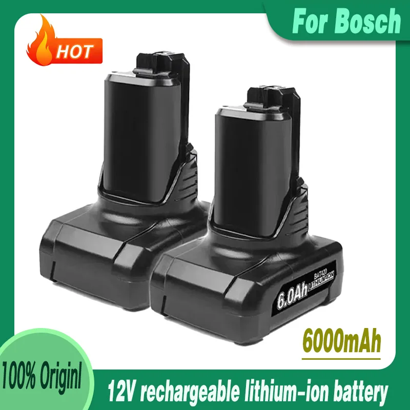 

100% Originl 10.8V 12V 6AH rechargeable lithium-ion battery, suitable for Bosch BAT411 BAT412 BAT412A BAT41 3A
