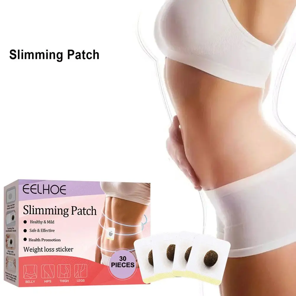 30pcs/box Slimming Patches Body Sculpting Belly Stickers Fat Burning Weight Loss Body Firming Waist Slim Navel Patch Weight Loss