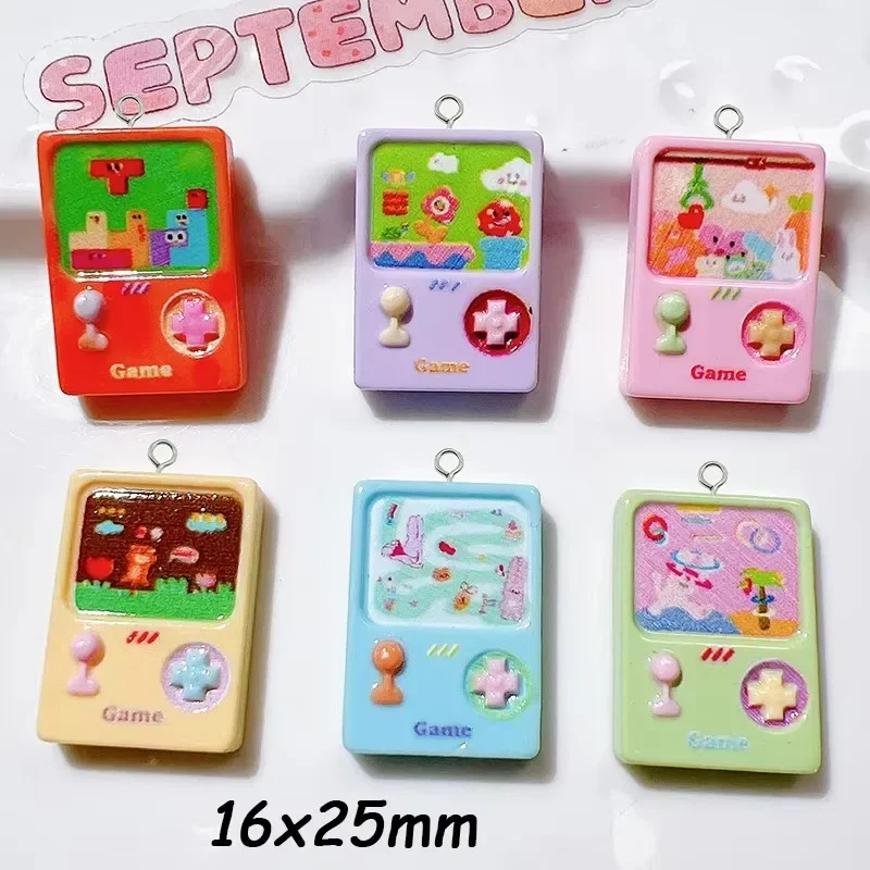 10Pcs Cute Cartoon Game Machine Resin Charms, Funny Pendant for Earrings & Keychains, DIY Jewelry Making Supplies