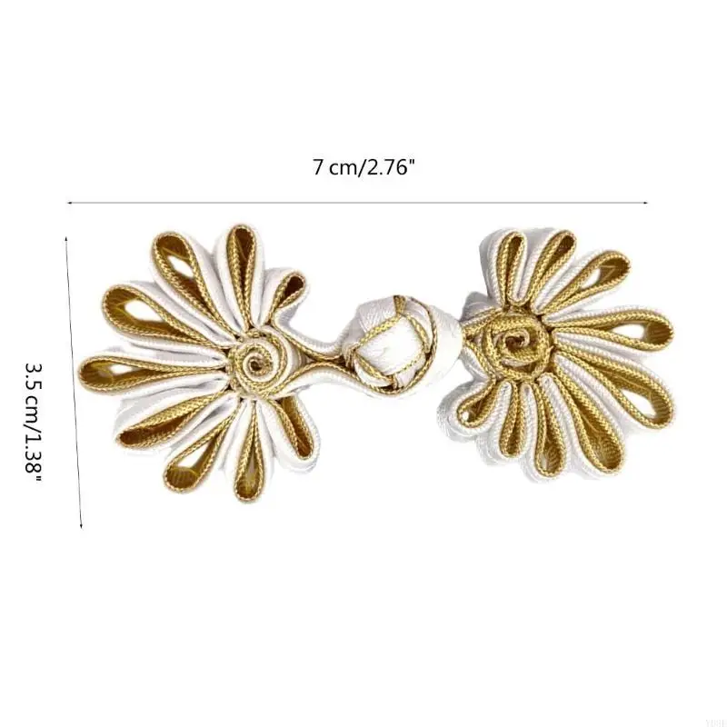 زهرة شكل عقدة صينية الزر Cheongsam cardigan السحمة للملابس y08e