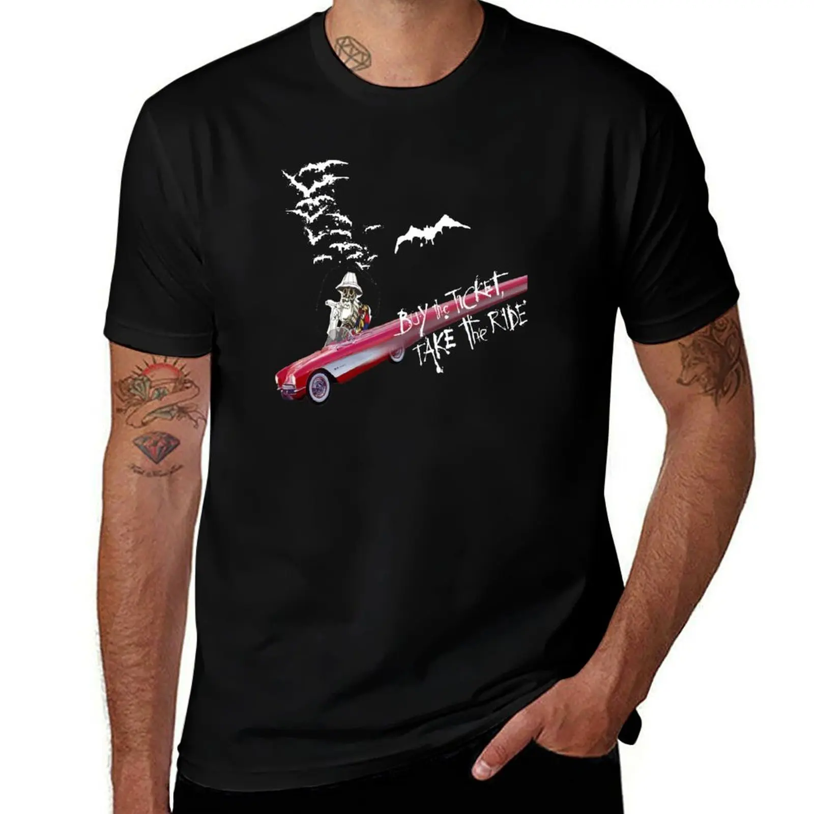 Hunter Thompson:Buy the Ticket, Take the Ride T-Shirt Breathable Sportswear T-Shirt for Men