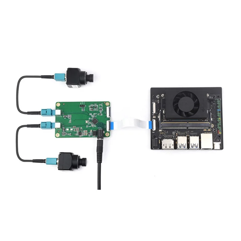 Placa de expansão edt, placa de expansão de câmera gsml de 2 canais com chip de deserialização max9296a para placas principais jetson orin