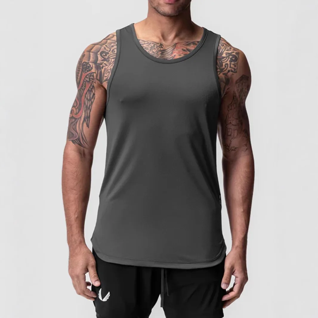 

Men's Basketball Tank Top Gym Fitness Workout Training Stringer Singlets Summer Quick Dry Sport Sleeveless Shirt Running Vest