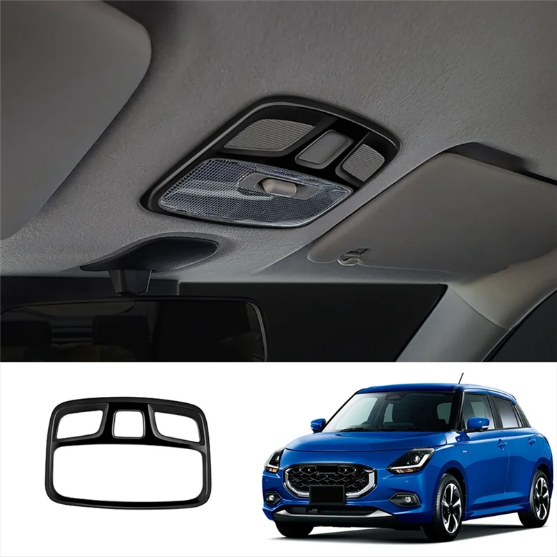 

AR-Car Front Reading Light Frame Reading Light Trim Sticker Interior Accessories Forsuzuki Swift 2024 Glossy Black