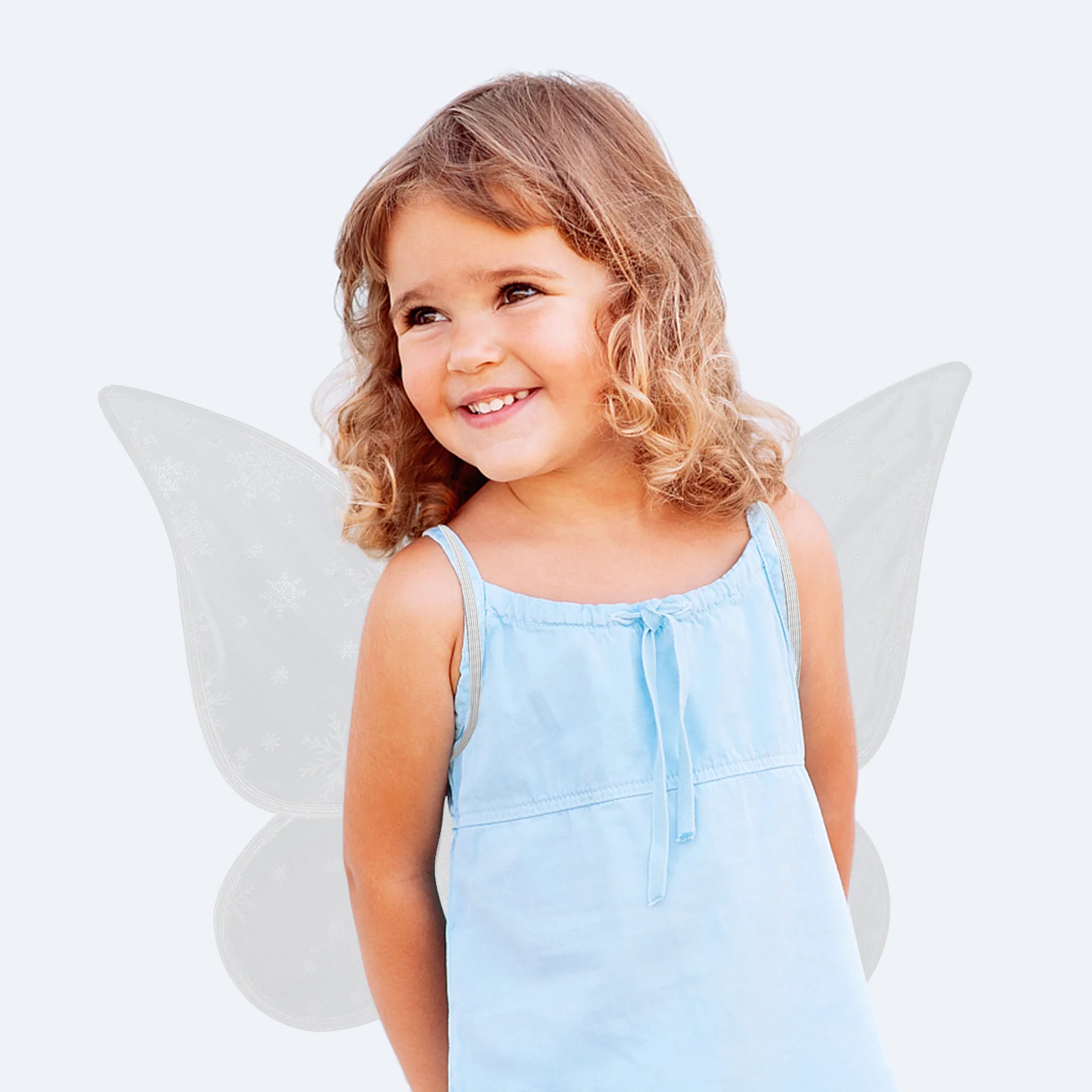 Ala de mariposas para niñas, diseño de copo de nieve, fiesta infantil, Cosplay, puesta en escena, atractivo, ligero, fácil de poner y llevar