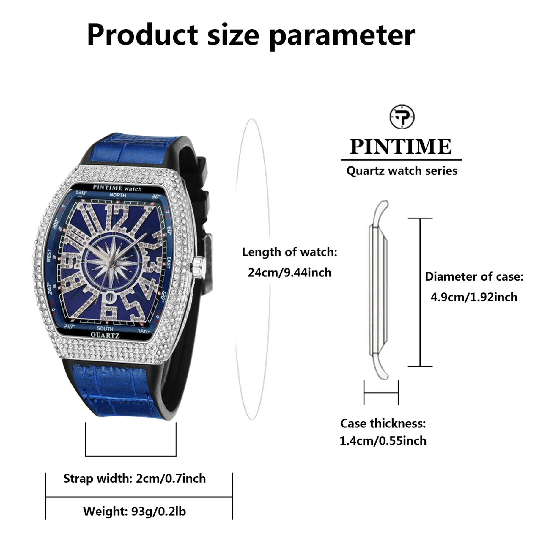 Men's Quartz Watch - Barrel-Shaped Starburst Silicone Strap Watch, Vintage Large Dial Quartz Watch with Boat Embellishments and
