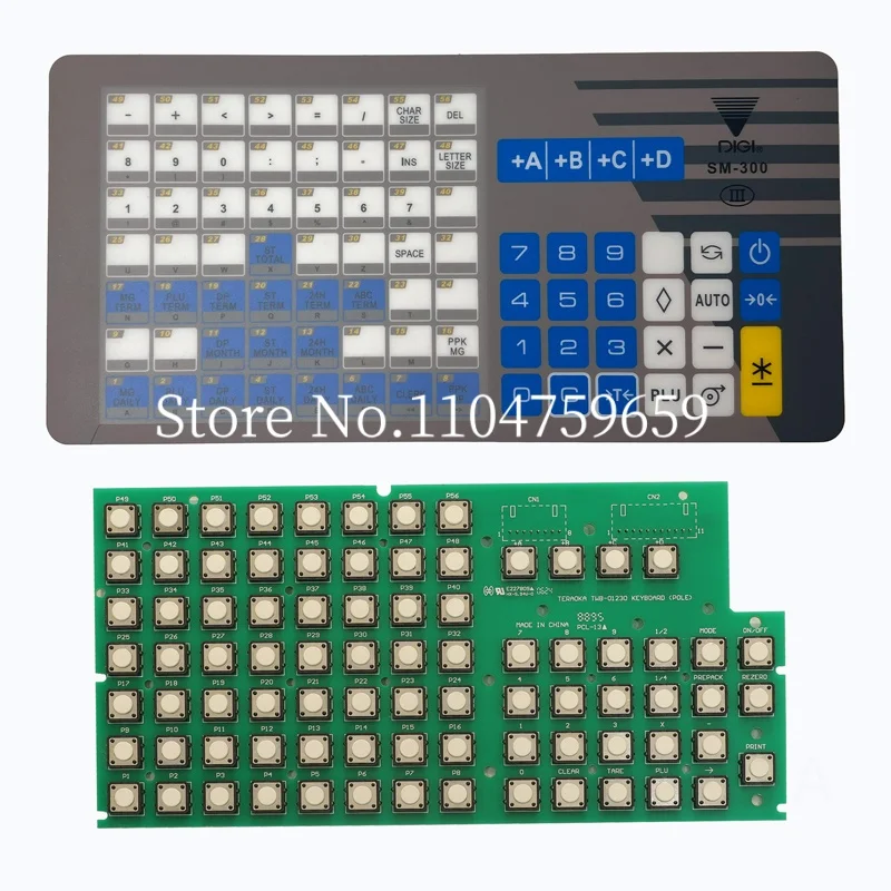 Brand New Original SM300 Keyboard Film and Keyboard for DIGI SM300 SM-300P Panel 56 Keys Key Sheet English Version