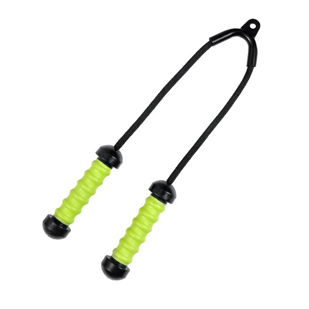 A44U Triceps Training Handle Fitness Chest Grip High Pull Down Hand Grips Equipment Accessories for Gym Workout Green