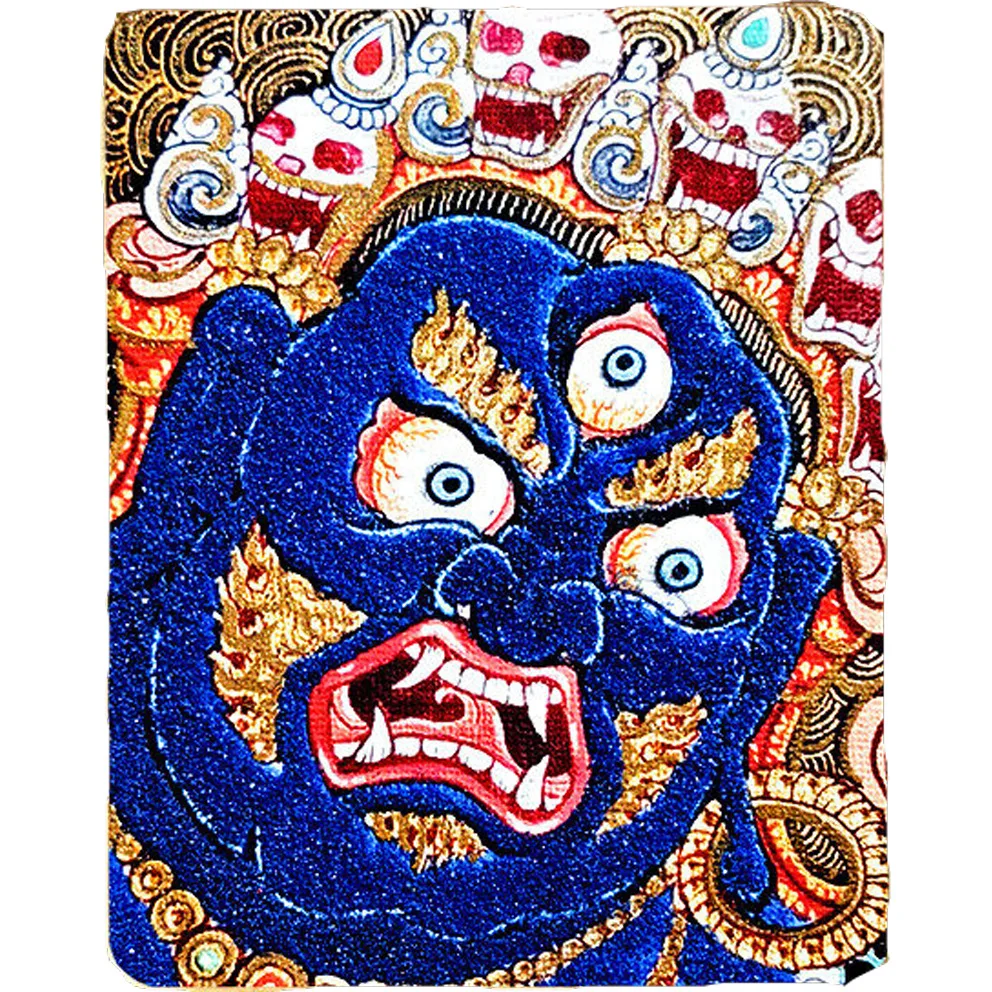 لوحة Regong التبتية Tangka الأساسية الصباغ المعدنية الطبيعية عالية الوضوح الرمال المعدنية رسمت باليد صورة الذهب لـ Wuye