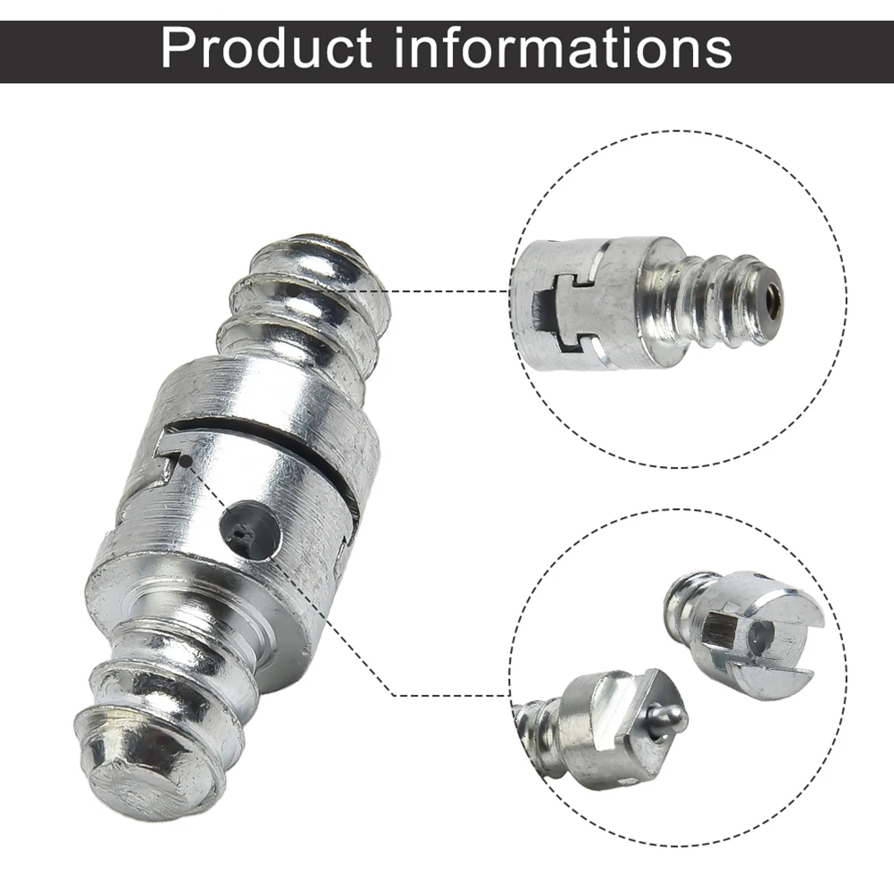 10pcs Male Female Join Connector Electric Drill Pipe Dredge Machine 16mm Spring Galvanized Silver PneumaticTool Accessories