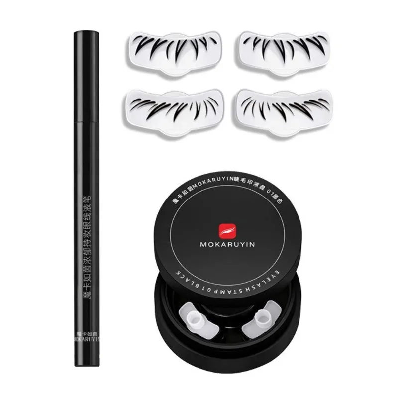 Waterproof Eyelash Seal Silicone DIY Lower Lash Extension Stamp Eyeliner Natural Simulation Eyelashes Makeup Tools for Beginner