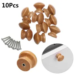 10pcs Hardware Cupboard Wardrobe Pulls Cabinet Dresser Furniture Fitting Cabinet Pulls Door Handle Natural Wooden Drawer Knob