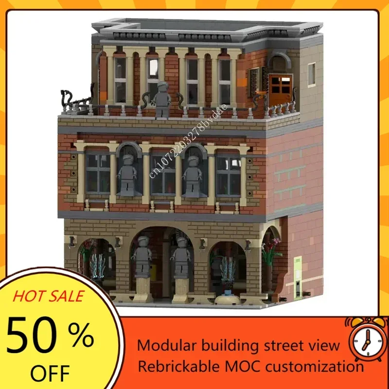 3943PCS MOC Modulaire Diensten Cultuur Gebouw street view Model Bouwstenen Technologie Bricks DIY Creatieve Montage Speelgoed Cadeau