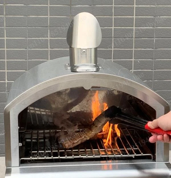 Stainless Steel Pizza Oven Gas Outdoor Portable Patio Grill Indoor Smokeless BBQ Quick Pizza Oven 12inch for Party/picnic