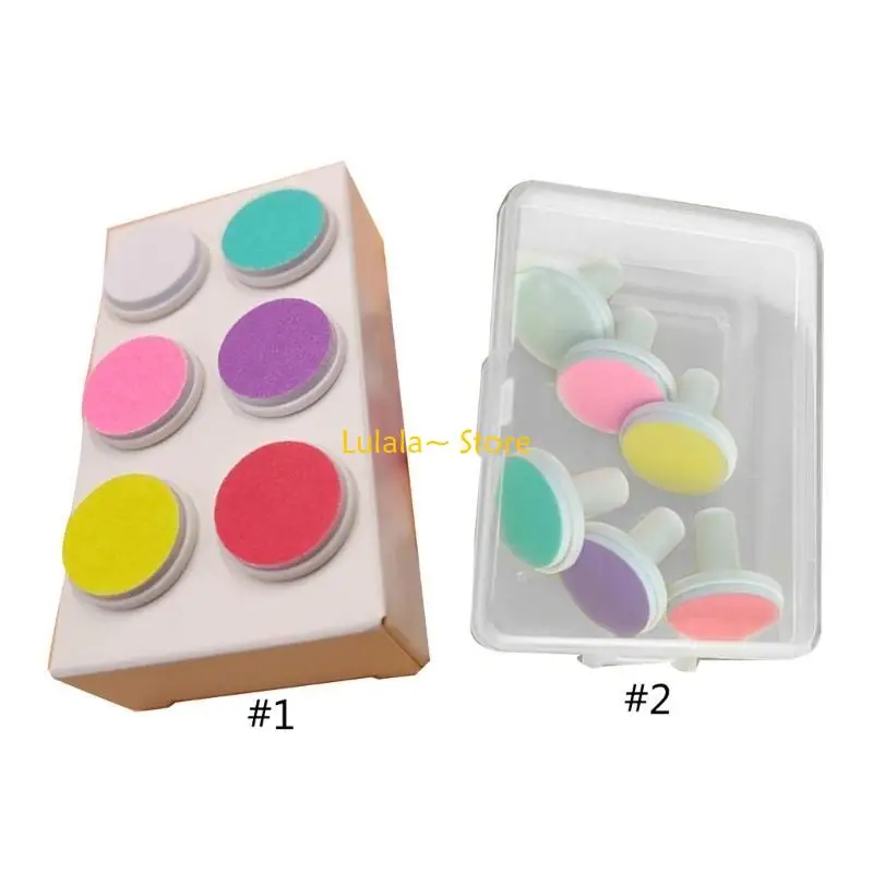 Y4QA 6PCS Mix Color Tips Nails File Swab Set for Quick and Gentle Baby Nails Trimming