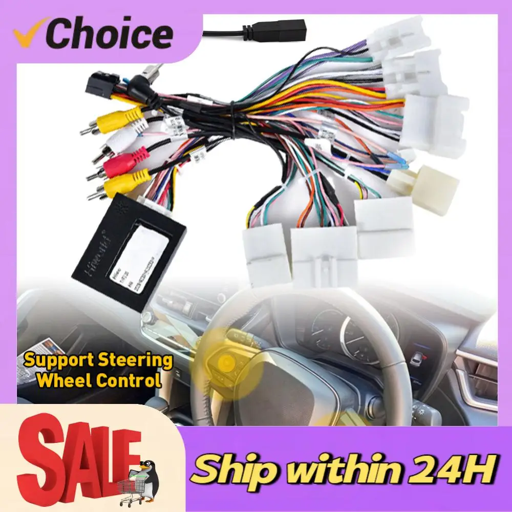 

Wired Harness Adapter Canbus Box Radio Wiring Harness Car Stereo Audio Power Wiring Harness Cable for Toyọta Most Vehicles