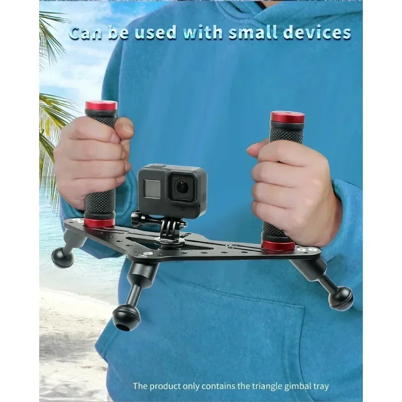 

Diving Tray Rig Video Triangular Stabilizer Gimbal Tripod Base Bracket SLR Camera Underwater Photography Light Stand Tripod Base