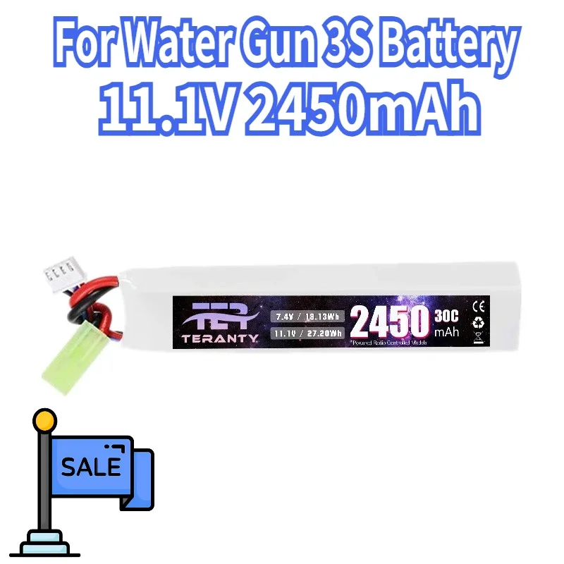 

11.1V 2450mAh Lipo Battery for Water Gun 3S Battery for Mini Airsoft BB Air Pistol Electric Toys Guns Part 11.1v Bateria