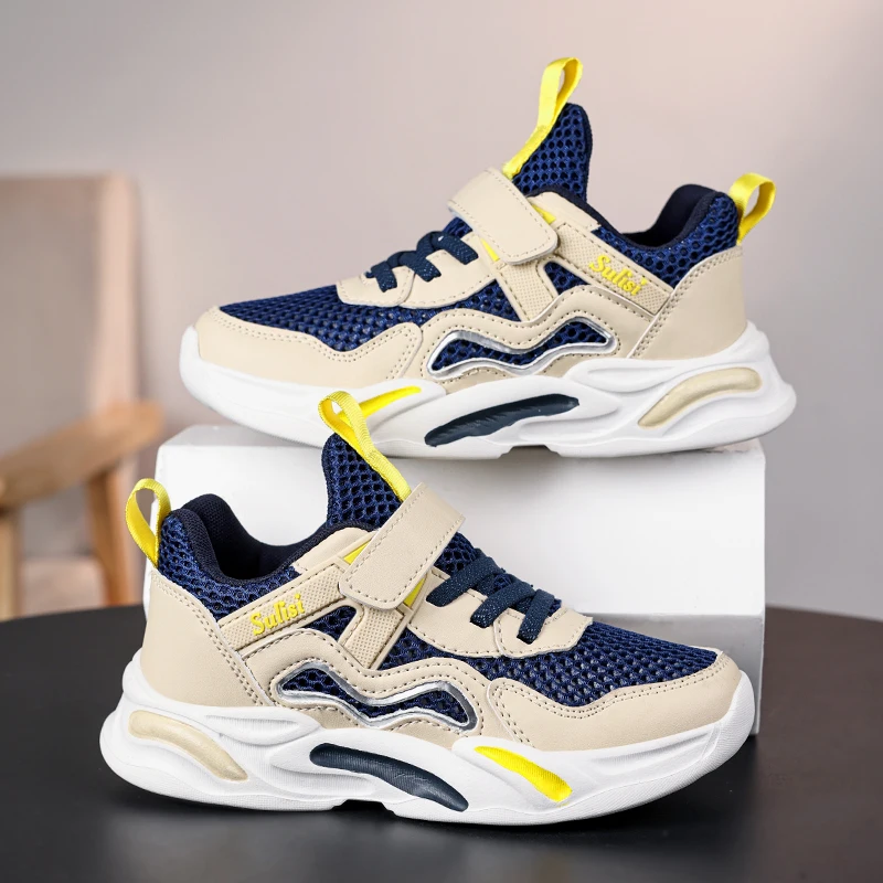

Unisex Children Running Shoes Thick Cushion Sole Sturdy Base Outdoor Activity Sport Shoes