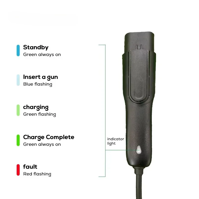 

16a AC Charging National Standard Exchange Gbt Black EV Charging G-u-n 220V