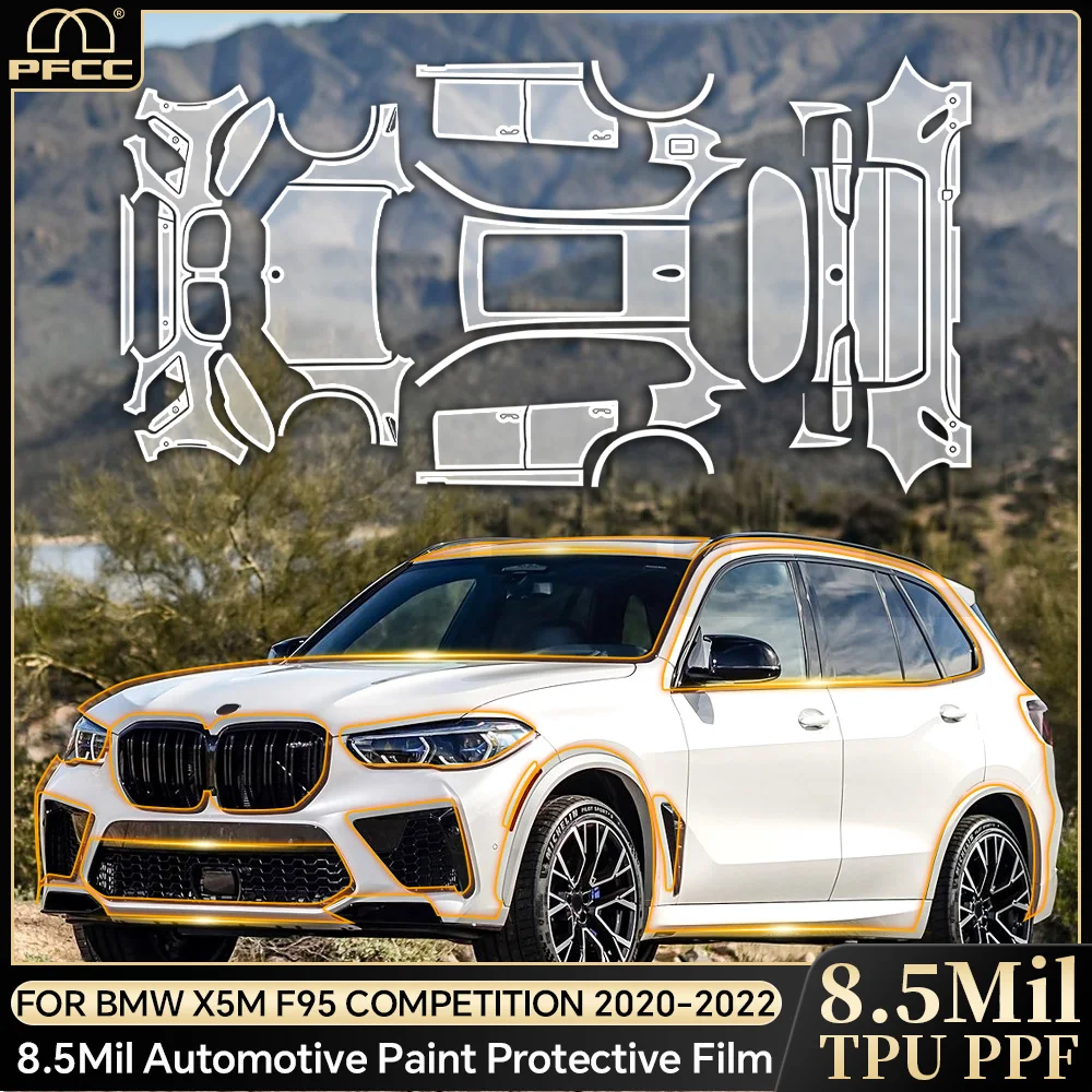 

TPU Paint Protection Film For BMW X5 M F95 COMPETITION 2020-2022 Car Body Anti-Scratch Clear Bra Pre-Cut PPF Resistant Invisible
