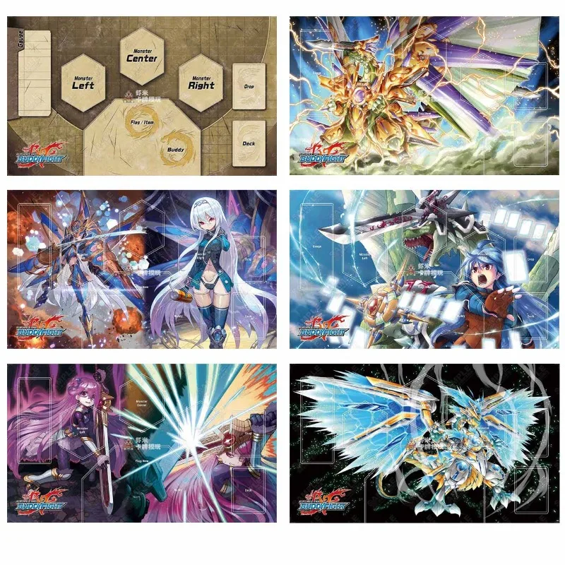 

Игровой коврик для карточных игр серии Future Card Buddyfight, 600x350 мм, с сеткой для карт, аниме, мультфильм, Хёрю Киро, одинарный, резиновый, для настольных игр