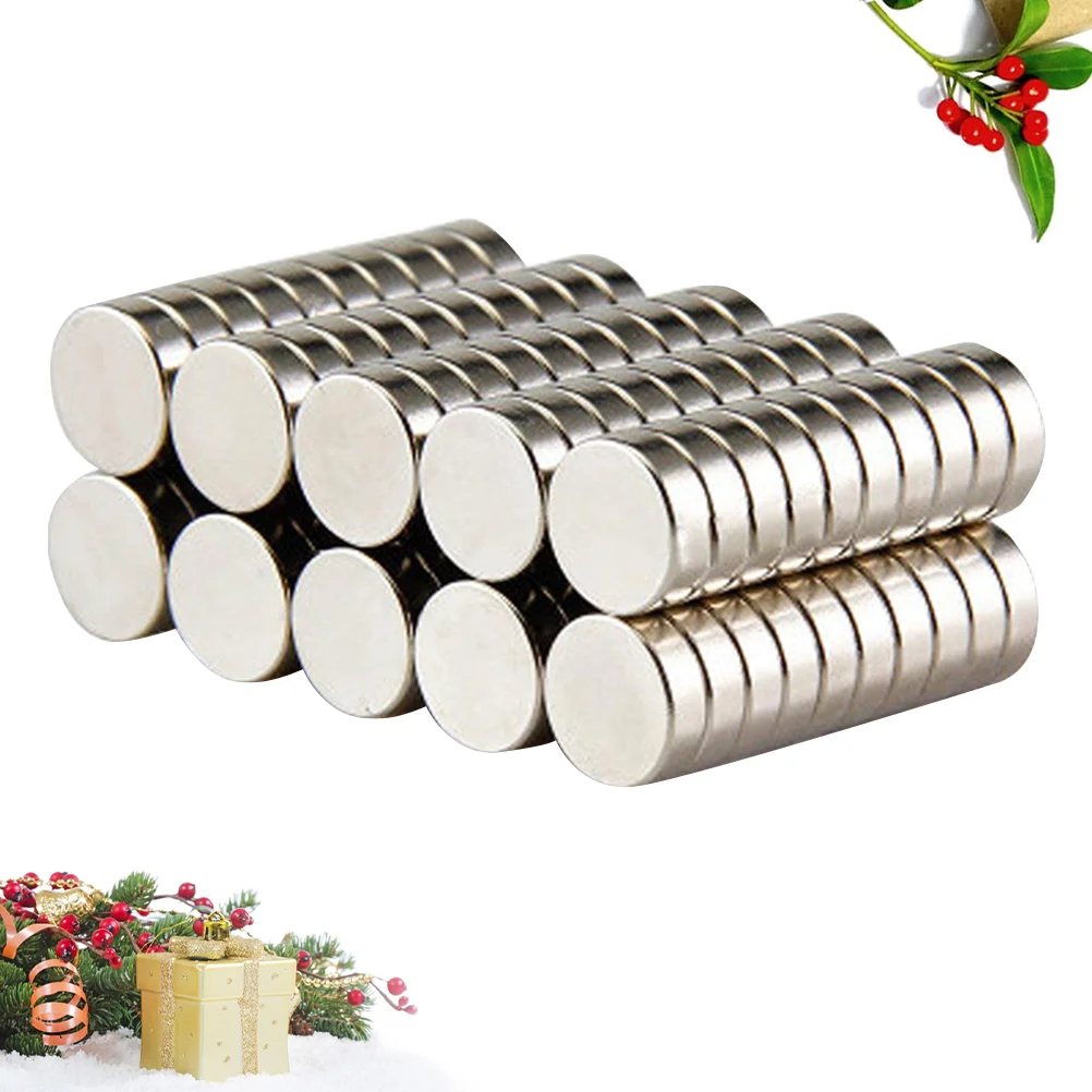 

80PCS Fridge Round Magnets Permanent Magnet Portable Magnetic Push for Refrigerator Crafts Science Projects Whiteboard - 8x