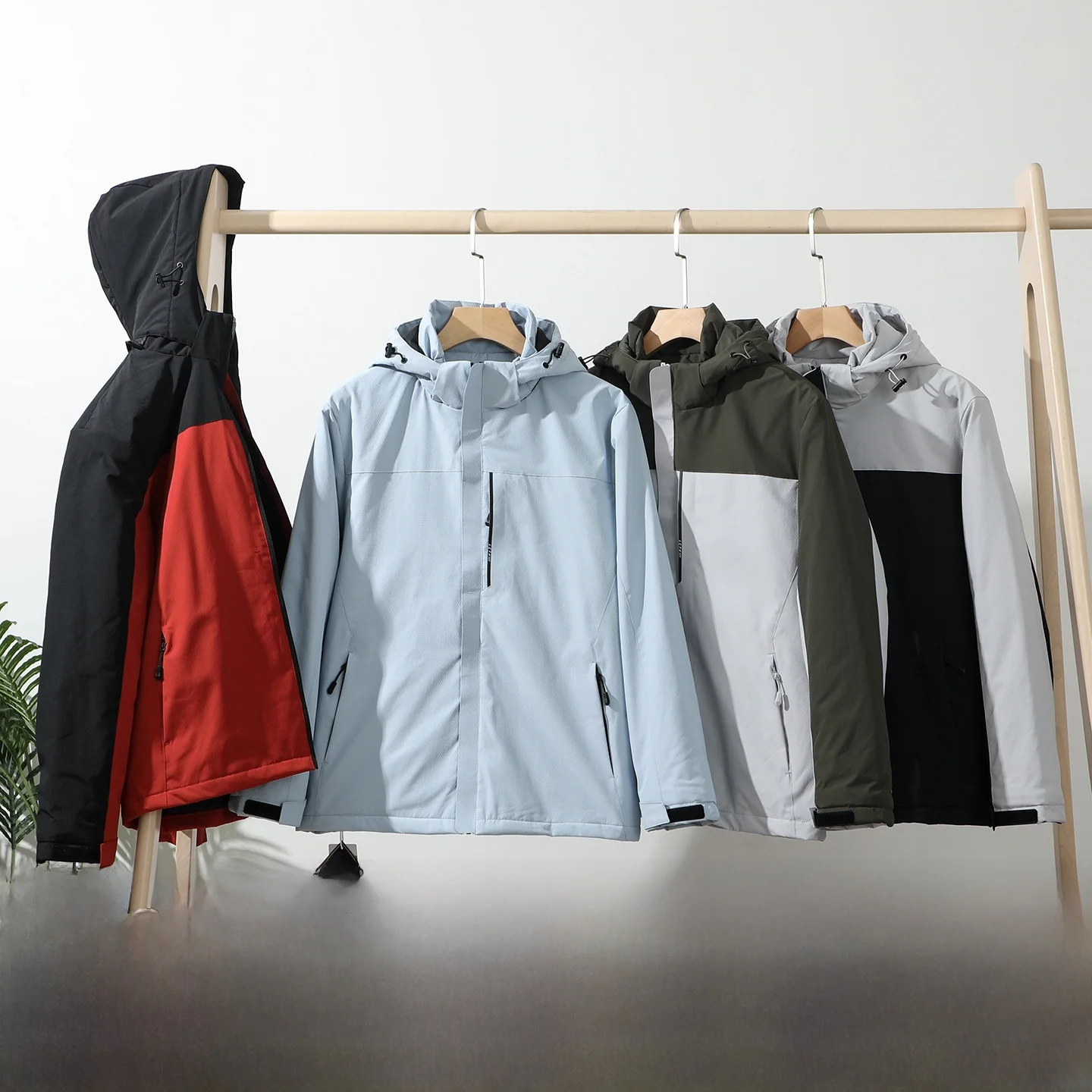 

Men's P Cotton aphene Heating Hooded Jaet Autumn Winter Warm Windproof Waterproof Youth Faion Stand Fit Long Sve ...