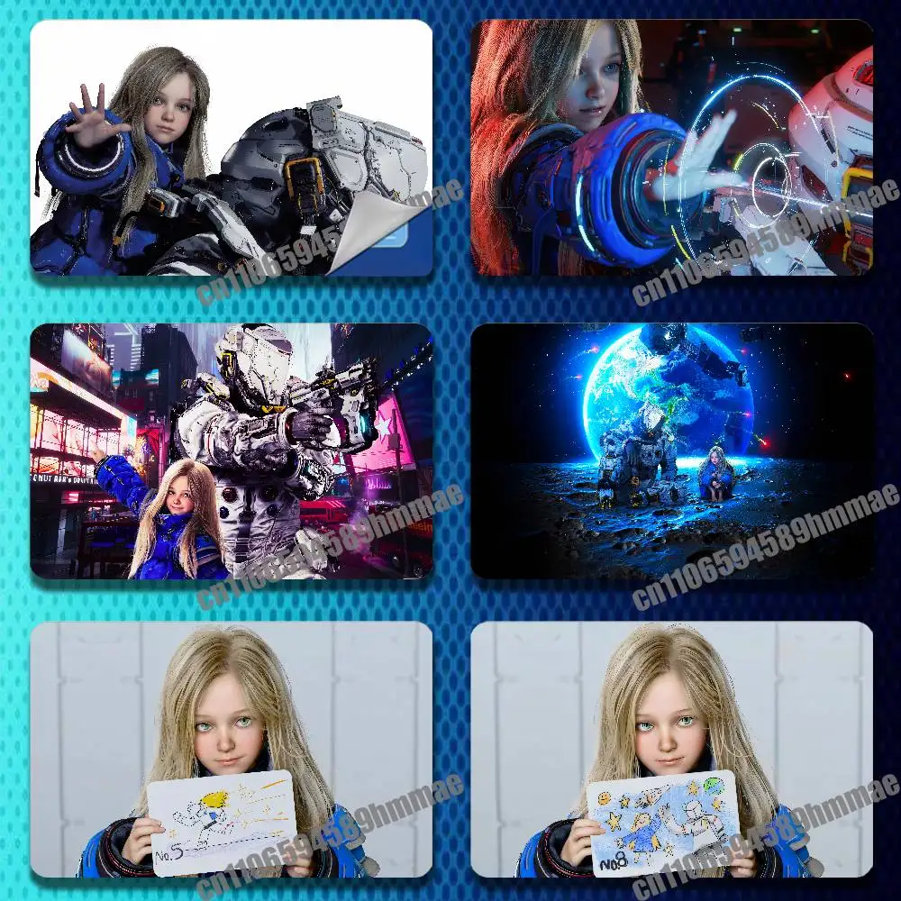 

For Game P-Pragmata Diana Credit Bank Sticker Film Waterproof Protect Access Card Full Cover Skin ID