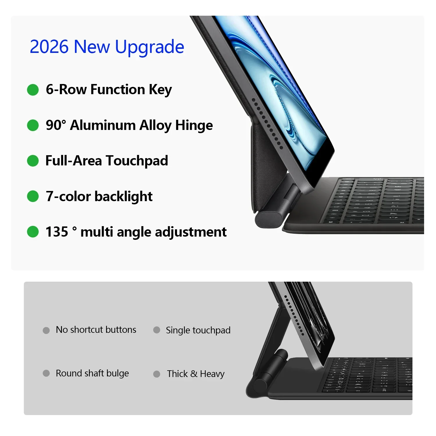 Smart Magnetic Keyboard Case for iPad Pro 13 M4 M5 Pro 12 9 12.9