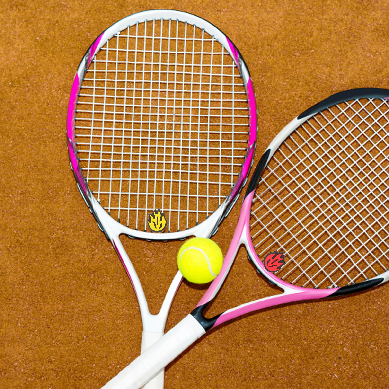 

8 Pcs Tennis Racket Shock Absorber Yellow Red Green Orange Vibration Dampener Silicone Material Long Life Accessories