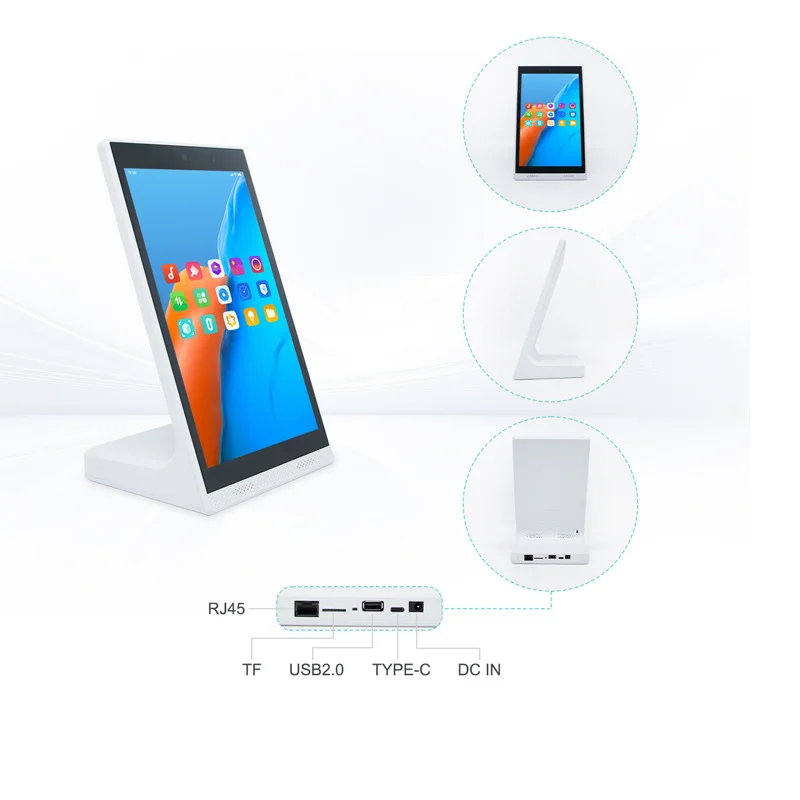 New Android 13 Vertical Screen Menu Machine, Portrait Touch Screen Ordering Kiosk, Customer Rating Device, Loyverse POS Terminal