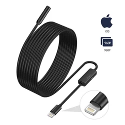 960P 5.5mm/8mm Endoscope Borescope Camera IP68 WP for iPhone iPad Android 6/8LED Hook Magnet Video Photo Inspection Accessories