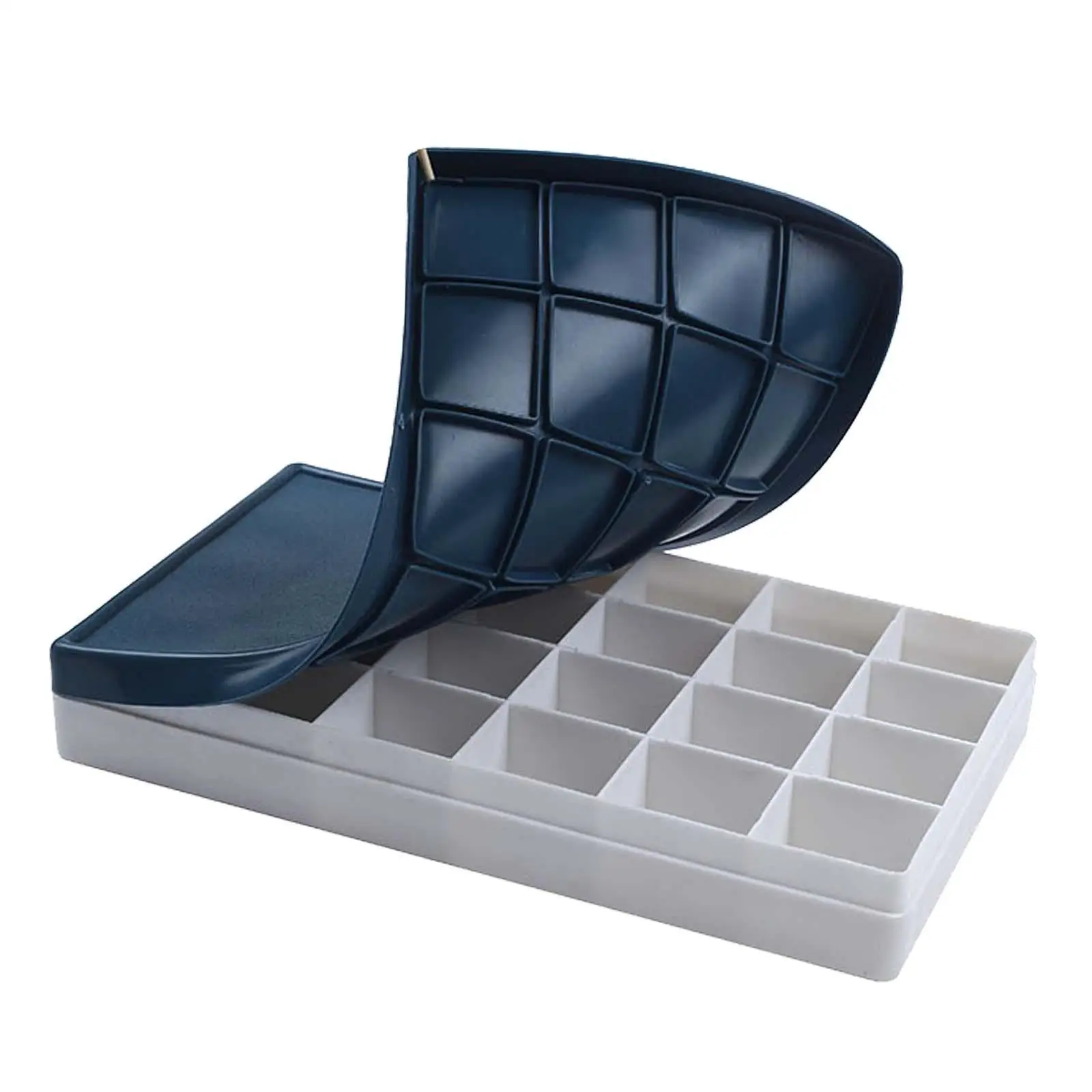 Watercolor Palette Portable Palette 24 Wells Empty Paint Tray Foldable Multifunctional Travel Box for Gouache Oil Paint