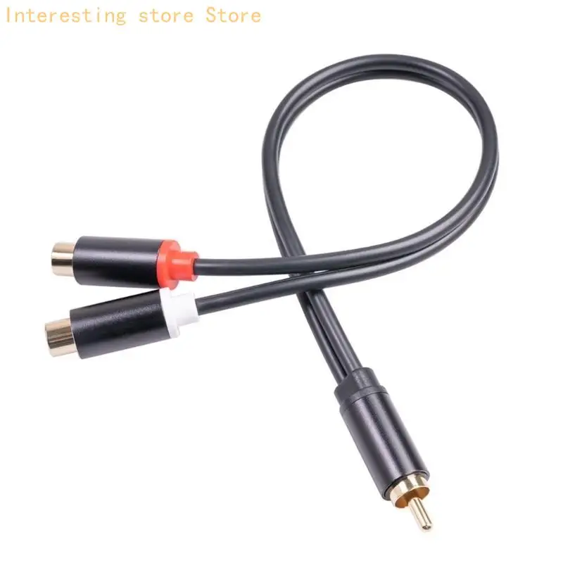 RCA-Stecker auf RCA-Buchse, Stereo-Kabel, Y-Stecker, 1 bis 2 RCA-Adapter 55KC – Detail 3