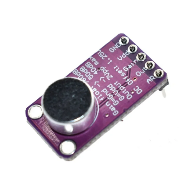 AGC Microphone Amplifier Board Module, Auto Gain Control for Arduino, Programmable Attack and Release Ratio, Low THD, MAX9814