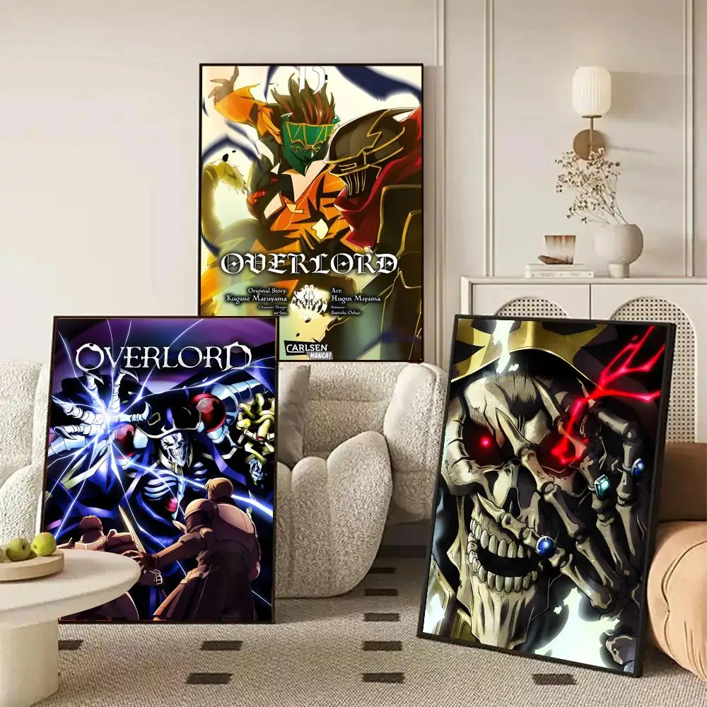 O-OVERLORD Poster HD Wall Art Decal Self-Adhesive Aesthetic Decor For Home Living Bedroom Bar Aesthetic