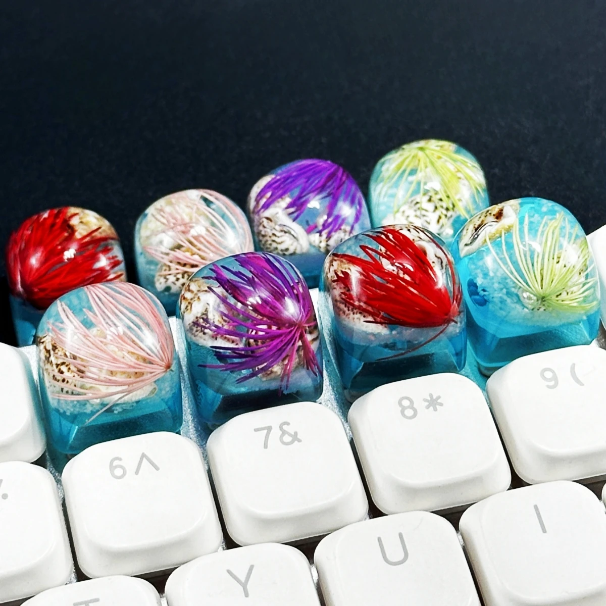 1u Water Grass Ball Resin Drip DIY Mechanical Keyboard Personalized Adhesive Keycap Boys' Birthday Gift ESC