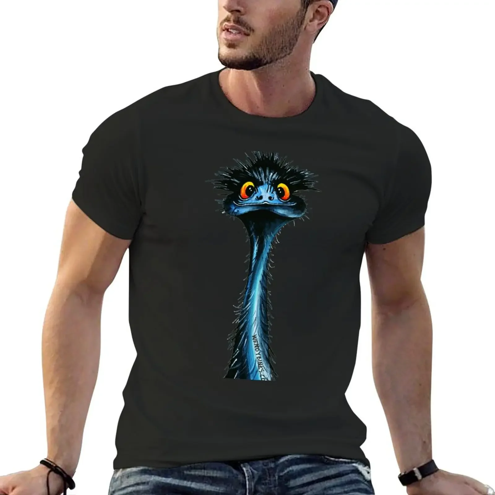 stunned emu T-Shirt summer tops customs design your own new edition oversized t shirt mens graphic t-shirts pack