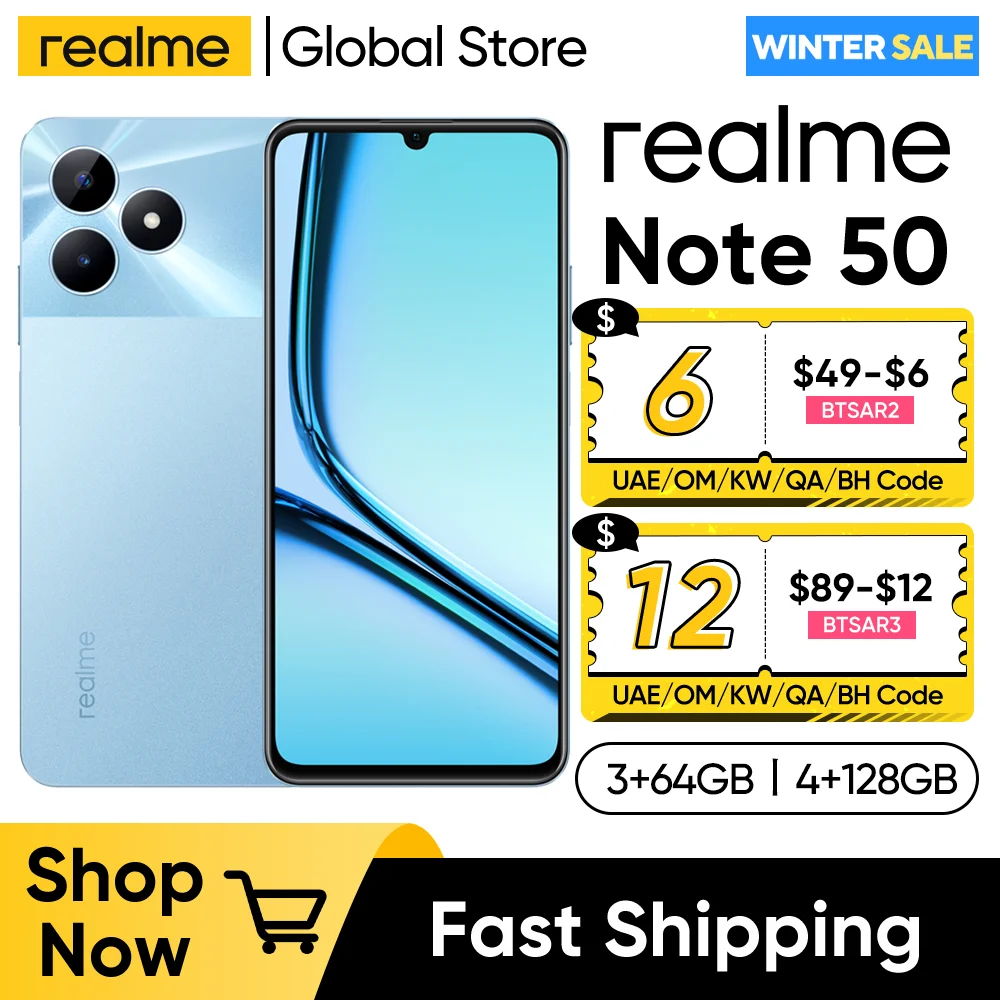 Realme-Téléphone portable Note 50, écran réaliste de 6.74 pouces, 90Hz, appareil photo AI de 13MP, processeur octa-core, grande batterie de 5000mAh