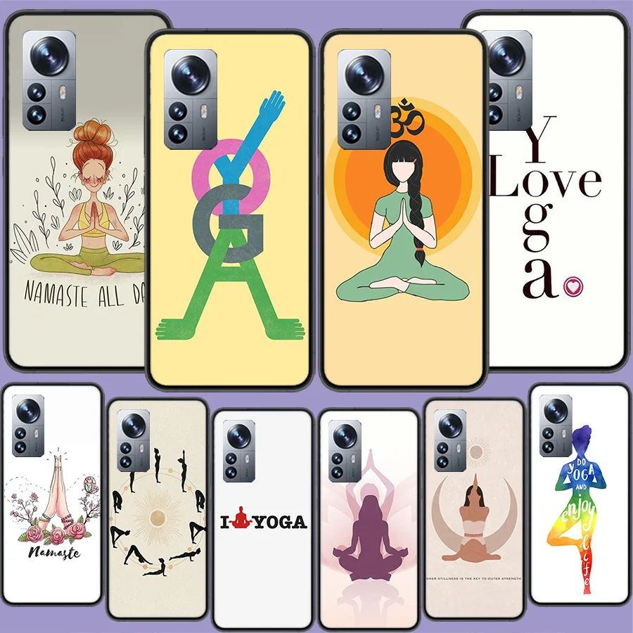 Hot Sell Yoga Namaste Phone Case For Xiaomi Mi 13 12T Pro 12X 12 Lite 5G 11T 11i 11 Ultra 10 10T 9T Pro 9 8 6X 5X A1 A2 Capa Coq