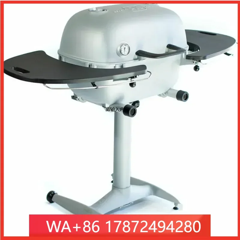 Portable Charcoal BBQ Grill And Smoker, Cast Aluminum Outdoor Kitchen Cooking Barbecue Grill For Camping, Backyard Grilling
