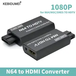 Game Console N64 to HDMI Converter Adapter Plug and Play for N64/SNES/NGC/SFC HDMI-compatible Adapter with 3.5mm Audio Output