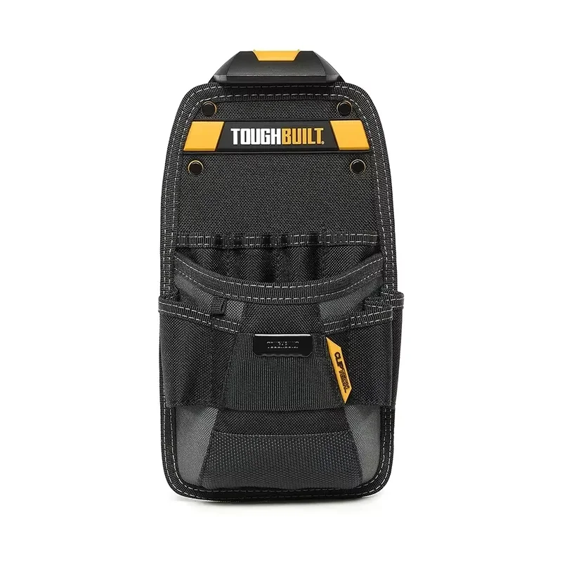 TOUGHBUILT TB-CT-22 ClipTech Small Technician Tool Pouch,Compact Heavy-Duty 11 Pockets Loops with Custom Tape Measure Clip