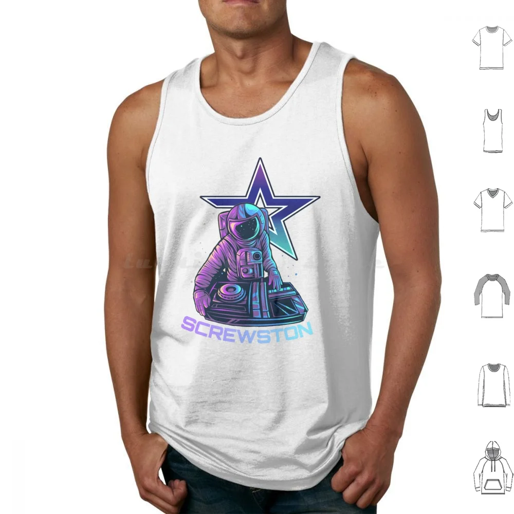 Screwston Tank Tops Vest Sleeveless Screwston Dj Screw Houston Texas Dj Astronaut