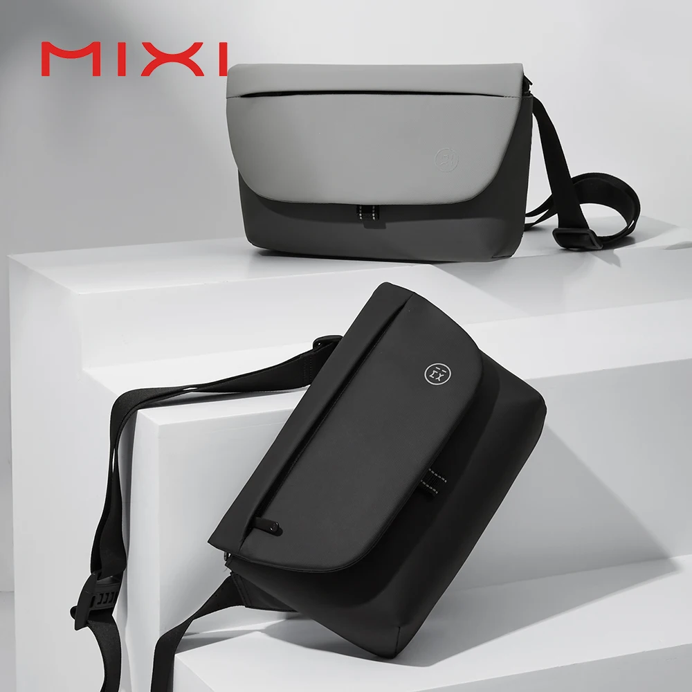 Bolsa Transversal Multifuncional Impermeável Mixi com Fecho Magnético para Esportes ao Ar Livre e Viagens, Bolsa Transversal para Laptop de 13 Polegadas