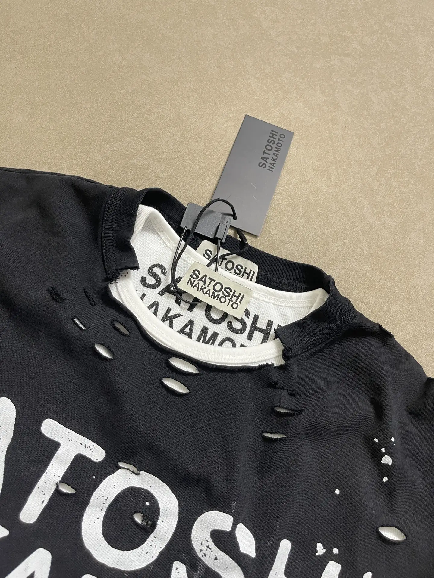 Washed Hole SATOSHI NAKAMOTO Luke Destroyed Sleeveless T Shirt Men Women High Quality Tee Tops T-Shirt