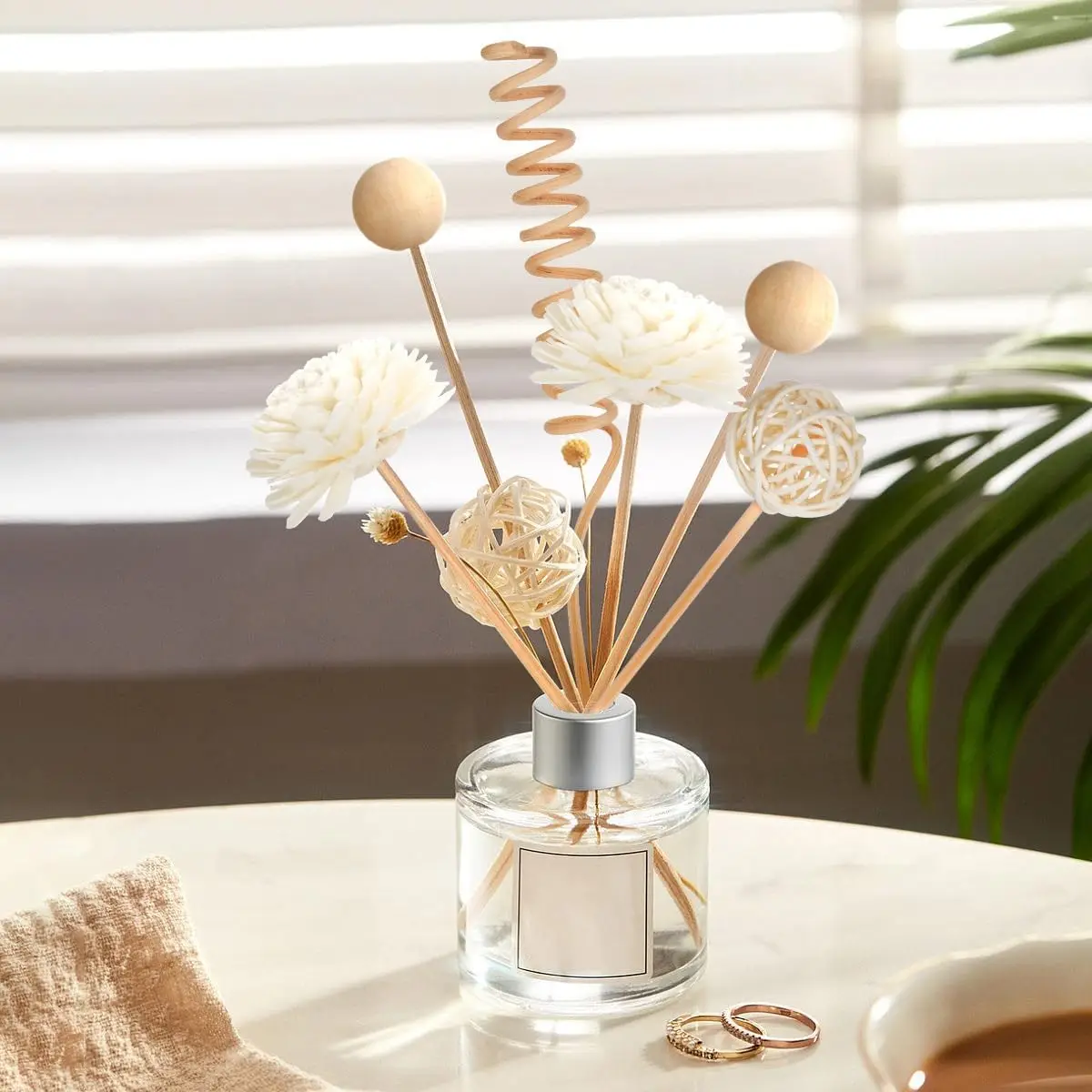 13pcs Reed Aroma Stick Expansion Stick, Natural Vine Flower Reed Aroma Burner Set, Aroma Burner Replacement Vine Strips